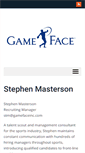 Mobile Screenshot of gamefacesportsjobs.com